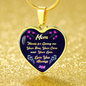 To My Mom Thanks Mother Necklace Stainless Steel or 18k Gold Heart Pendant 18-22"-Express Your Love Gifts