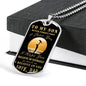 To My Son From Dad Dog Tag Stainless Steel or 18k Gold 24" Chain - Express Your Love Gifts