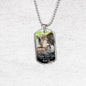 To My Son From Mom Cat Necklace Stainless Steel or 18k Gold Dog Tag 24" Chain-Express Your Love Gifts