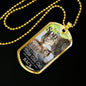 To My Son From Mom Cat Necklace Stainless Steel or 18k Gold Dog Tag 24" Chain-Express Your Love Gifts