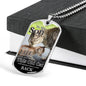 To My Son From Mom Cat Necklace Stainless Steel or 18k Gold Dog Tag 24" Chain-Express Your Love Gifts