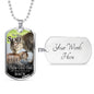 To My Son From Mom Cat Necklace Stainless Steel or 18k Gold Dog Tag 24" Chain-Express Your Love Gifts