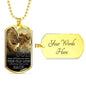 To My Son I Support You Necklace Stainless Steel or 18k Gold Dog Tag W 24"-Express Your Love Gifts