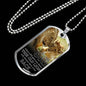 To My Son I Support You Necklace Stainless Steel or 18k Gold Dog Tag W 24"-Express Your Love Gifts