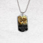 To My Son I Support You Necklace Stainless Steel or 18k Gold Dog Tag W 24"-Express Your Love Gifts
