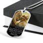 To My Son I Support You Necklace Stainless Steel or 18k Gold Dog Tag W 24"-Express Your Love Gifts
