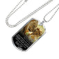 To My Son I Support You Necklace Stainless Steel or 18k Gold Dog Tag W 24"-Express Your Love Gifts