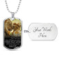 To My Son I Support You Necklace Stainless Steel or 18k Gold Dog Tag W 24"-Express Your Love Gifts