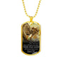To My Son I Support You Necklace Stainless Steel or 18k Gold Dog Tag W 24"-Express Your Love Gifts