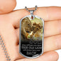 To My Son I Support You Necklace Stainless Steel or 18k Gold Dog Tag W 24"-Express Your Love Gifts
