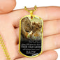To My Son I Support You Necklace Stainless Steel or 18k Gold Dog Tag W 24"-Express Your Love Gifts
