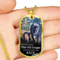 To My Son Old Cougarc From Mom Necklace Stainless Steel or 18k Gold Dog Tag 24" Chain-Express Your Love Gifts