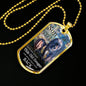 To My Son Old Cougarc From Mom Necklace Stainless Steel or 18k Gold Dog Tag 24" Chain-Express Your Love Gifts