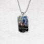 To My Son Old Cougarc From Mom Necklace Stainless Steel or 18k Gold Dog Tag 24" Chain-Express Your Love Gifts