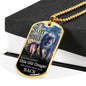 To My Son Old Cougarc From Mom Necklace Stainless Steel or 18k Gold Dog Tag 24" Chain-Express Your Love Gifts
