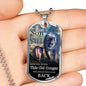 To My Son Old Cougarc From Mom Necklace Stainless Steel or 18k Gold Dog Tag 24" Chain-Express Your Love Gifts