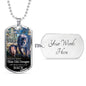 To My Son Old Cougarc From Mom Necklace Stainless Steel or 18k Gold Dog Tag 24" Chain-Express Your Love Gifts