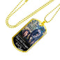 To My Son Old Cougarc From Mom Necklace Stainless Steel or 18k Gold Dog Tag 24" Chain-Express Your Love Gifts
