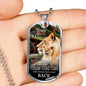 To My Son This Old Cat From Mom Necklace Stainless Steel or 18k Gold Dog Tag 24" Chain-Express Your Love Gifts