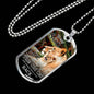 To My Son This Old Cat From Mom Necklace Stainless Steel or 18k Gold Dog Tag 24" Chain-Express Your Love Gifts