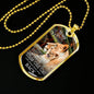 To My Son This Old Cat From Mom Necklace Stainless Steel or 18k Gold Dog Tag 24" Chain-Express Your Love Gifts