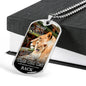To My Son This Old Cat From Mom Necklace Stainless Steel or 18k Gold Dog Tag 24" Chain-Express Your Love Gifts