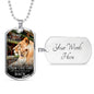 To My Son This Old Cat From Mom Necklace Stainless Steel or 18k Gold Dog Tag 24" Chain-Express Your Love Gifts