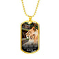 To My Son This Old Cat From Mom Necklace Stainless Steel or 18k Gold Dog Tag 24" Chain-Express Your Love Gifts