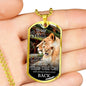 To My Son This Old Cat From Mom Necklace Stainless Steel or 18k Gold Dog Tag 24" Chain-Express Your Love Gifts