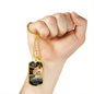 To My Son This Old Cat From Mom Necklace Stainless Steel or 18k Gold Dog Tag 24" Chain-Express Your Love Gifts