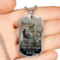 To My Son You Always Have My Back From Mom Necklace Stainless Steel or 18k Gold Dog Tag 24" Chain-Express Your Love Gifts