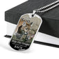To My Son You Always Have My Back From Mom Necklace Stainless Steel or 18k Gold Dog Tag 24" Chain-Express Your Love Gifts