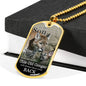 To My Son You Always Have My Back From Mom Necklace Stainless Steel or 18k Gold Dog Tag 24" Chain-Express Your Love Gifts