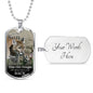 To My Son You Always Have My Back From Mom Necklace Stainless Steel or 18k Gold Dog Tag 24" Chain-Express Your Love Gifts