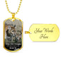 To My Son You Always Have My Back From Mom Necklace Stainless Steel or 18k Gold Dog Tag 24" Chain-Express Your Love Gifts