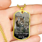 To My Son You Always Have My Back From Mom Necklace Stainless Steel or 18k Gold Dog Tag 24" Chain-Express Your Love Gifts