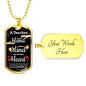 To My Teacher Appreciation Necklace Stainless Steel or 18k Gold Dog Tag W 24"-Express Your Love Gifts