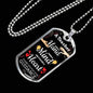 To My Teacher Appreciation Necklace Stainless Steel or 18k Gold Dog Tag W 24"-Express Your Love Gifts