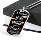 To My Teacher Appreciation Necklace Stainless Steel or 18k Gold Dog Tag W 24"-Express Your Love Gifts