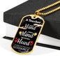 To My Teacher Appreciation Necklace Stainless Steel or 18k Gold Dog Tag W 24"-Express Your Love Gifts