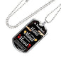 To My Teacher Appreciation Necklace Stainless Steel or 18k Gold Dog Tag W 24"-Express Your Love Gifts