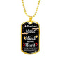To My Teacher Appreciation Necklace Stainless Steel or 18k Gold Dog Tag W 24"-Express Your Love Gifts