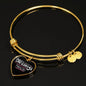 To My Wife Count My Blessings Heart Bangle Stainless Steel or 18k Gold 18-22"-Express Your Love Gifts