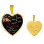 To My Wife Treasure & Adore You Necklace Stainless Steel 18k Gold Heart Pendant 18-22"''-Express Your Love Gifts