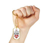 To Nurse I Am Your Advocate Necklace Stainless Steel or 18k Gold Dog Tag 24" Chain-Express Your Love Gifts