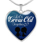 To Wife Let's Grow Old Together Stainless Steel or 18k Gold Heart Necklace 18-22"-Express Your Love Gifts