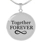 Together Forever Circle Necklace Stainless Steel or 18k Gold 18-22"-Express Your Love Gifts