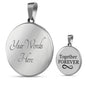 Together Forever Circle Necklace Stainless Steel or 18k Gold 18-22"-Express Your Love Gifts