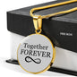 Together Forever Circle Necklace Stainless Steel or 18k Gold 18-22"-Express Your Love Gifts