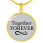 Together Forever Circle Necklace Stainless Steel or 18k Gold 18-22"-Express Your Love Gifts